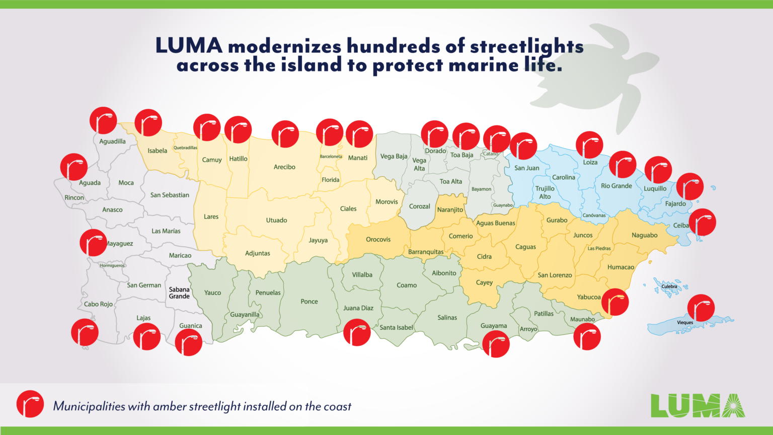 LUMA modernizes hundreds of streetlights across the island to protect